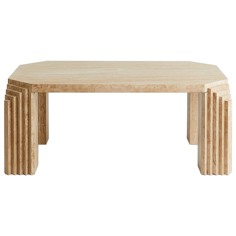 Кофейный стол Caleb Travertine Coffee Table Бежевый Коричневый Кофейный стол Caleb Travertine Coffee Table Бежевый Коричневый в Орле | Loft Concept