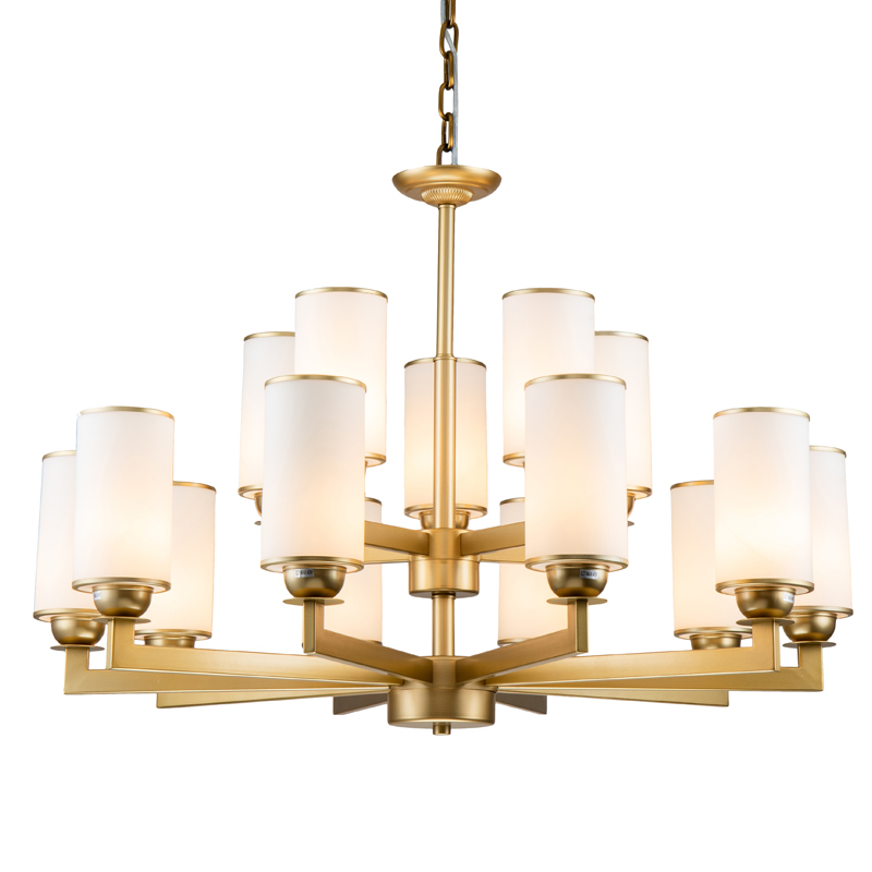 Люстра Amoret Chandelier 92 Латунь Белое матовое стекло Люстра Amoret Chandelier 92 Латунь Белое матовое стекло в Орле | Loft Concept
