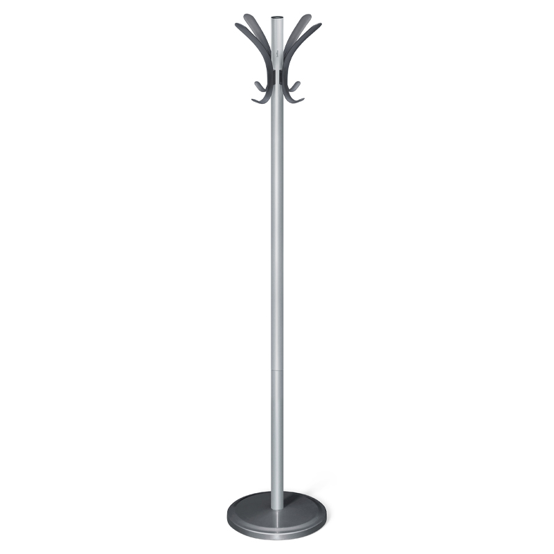 Вешалка серого цвета с 4-мя крючками из пластика Curves Hangers Серый Хром Вешалка серого цвета с 4-мя крючками из пластика Curves Hangers Серый Хром в Орле | Loft Concept