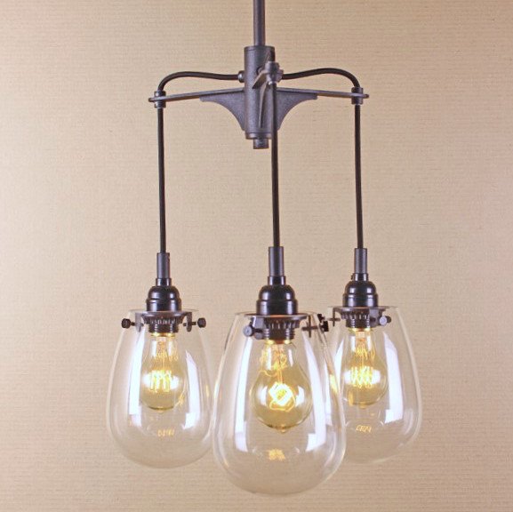 Люстра Railway Trio Pendant Черный в Орле | Loft Concept 