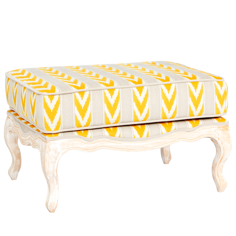 Пуф Ikat Pattern с желтым узором Белый Желтый Бежевый Пуф Ikat Pattern с желтым узором Белый Желтый Бежевый в Орле | Loft Concept