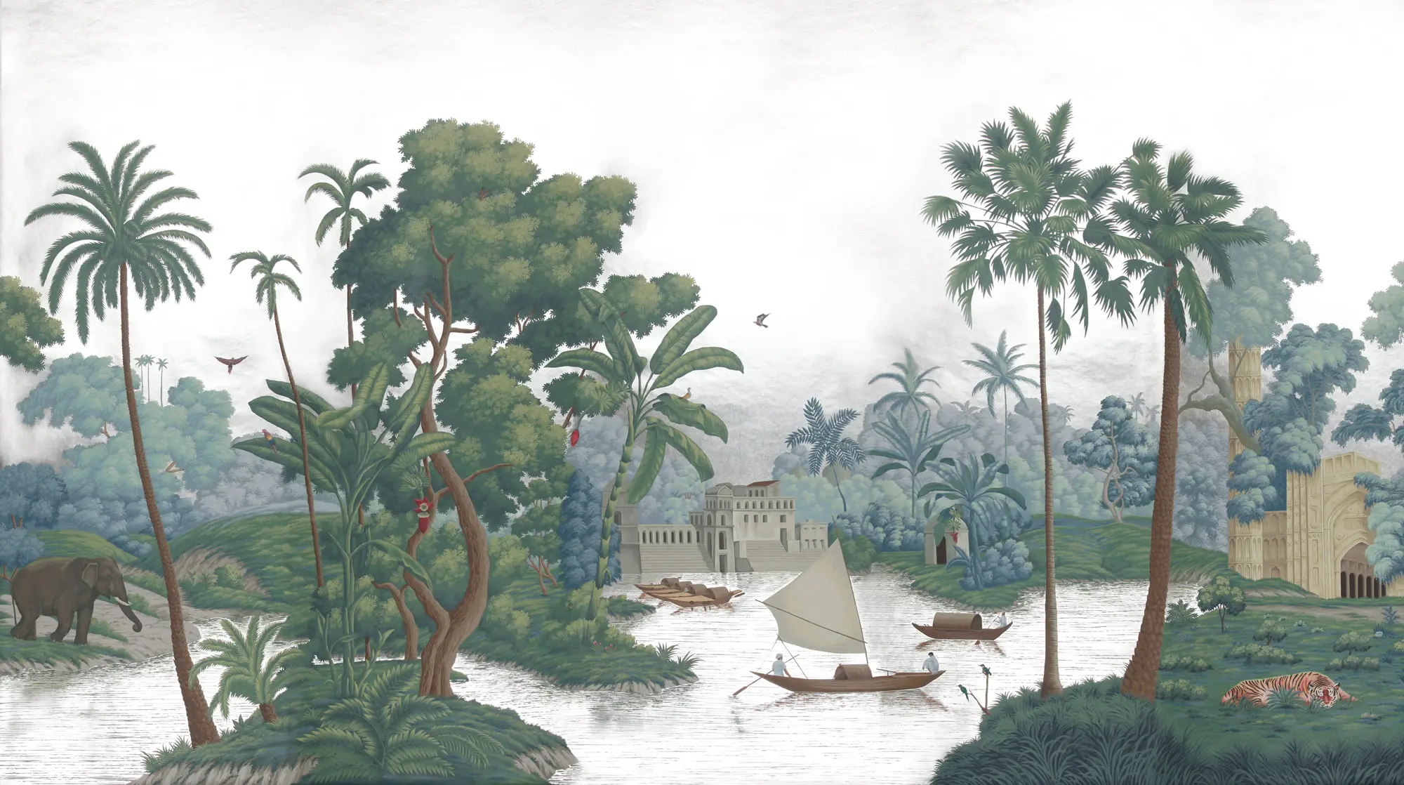 Обои ручная роспись River Scenes of Bengal Kolkata Обои ручная роспись River Scenes of Bengal Kolkata - постер Loft-Concept в Орле
