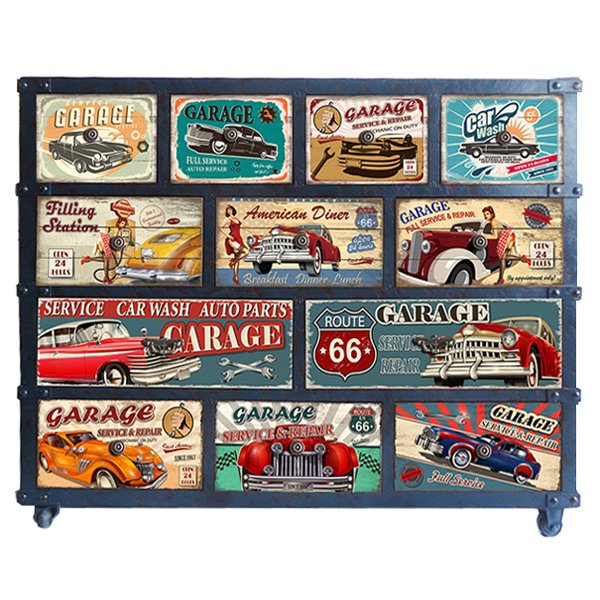 Комод металлический в стиле лофт Loft Retro Car Мульти Комод металлический в стиле лофт Loft Retro Car Мульти в Орле | Loft Concept