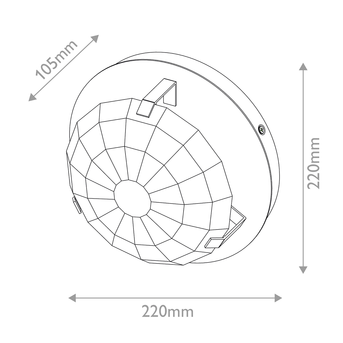 Бра округлой формы с многогранным стеклянным плафоном Hinkley в Орле
