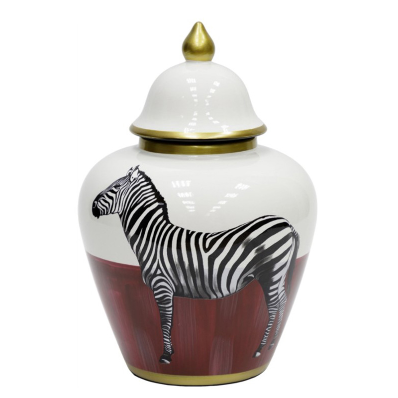 Ваза Zebra Vase white and red Белый Черный Золотой Красный Ваза Zebra Vase white and red Белый Черный Золотой Красный в Орле | Loft Concept