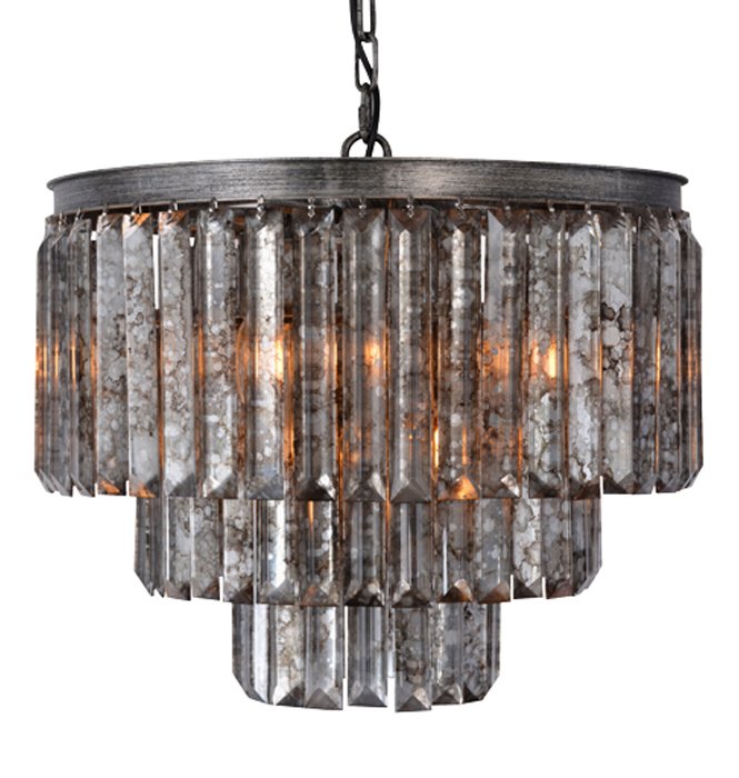 Подвесной светильник ODEON Aged Glass Chandelier Серебряный Подвесной светильник ODEON Aged Glass Chandelier Серебряный в Орле | Loft Concept