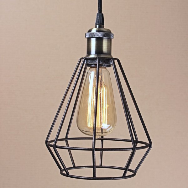 Подвесной светильник Wire Cage Pendant Punch Black Черный Подвесной светильник Wire Cage Pendant Punch Black Черный в Орле | Loft Concept