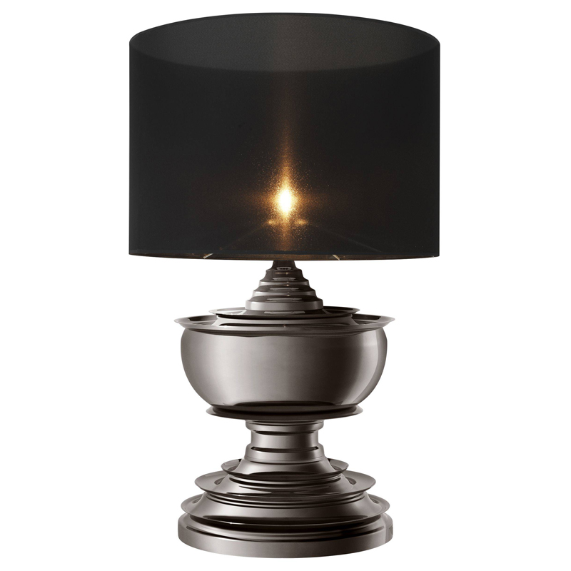 Настольная лампа Eichholtz Table Lamp Pagoda Black nickel Темный никель Черный Настольная лампа Eichholtz Table Lamp Pagoda Black nickel Темный никель Черный в Орле | Loft Concept