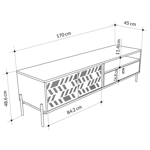 ТВ-тумба с раздвижными дверцами Mallin Metal TV Stand ТВ-тумба с раздвижными дверцами Mallin Metal TV Stand в Орле