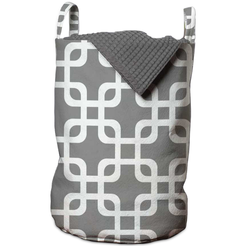 Корзина Squares on Gray Basket Серый Белый Корзина Squares on Gray Basket Серый Белый в Орле | Loft Concept