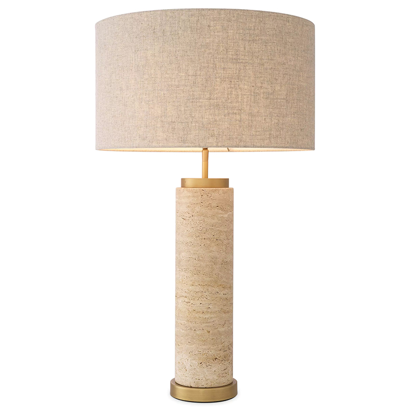 Настольная лампа Eichholtz Table Lamp Lxry Бежевый Бежево-серый Латунь в Орле | Loft Concept 