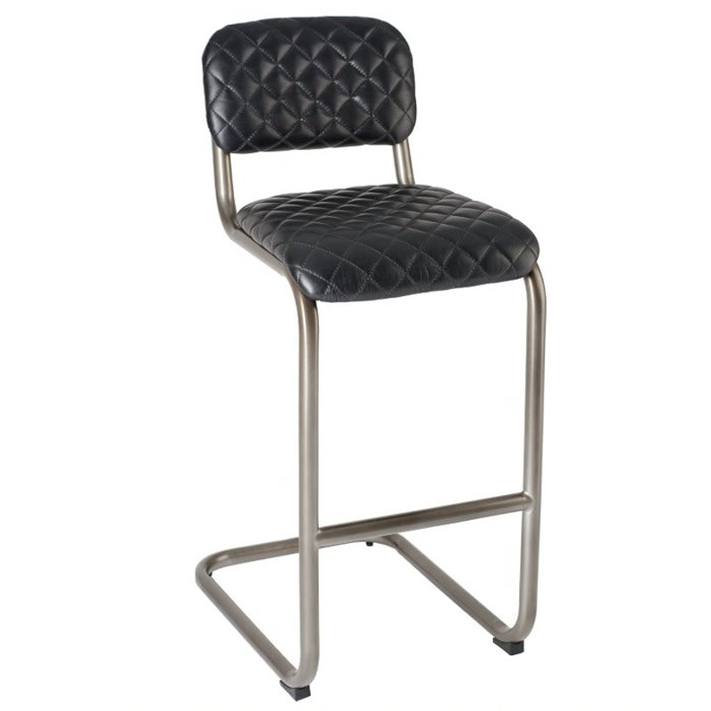 Барный стул Lavor Bar stool leather Черный Барный стул Lavor Bar stool leather Черный в Орле | Loft Concept