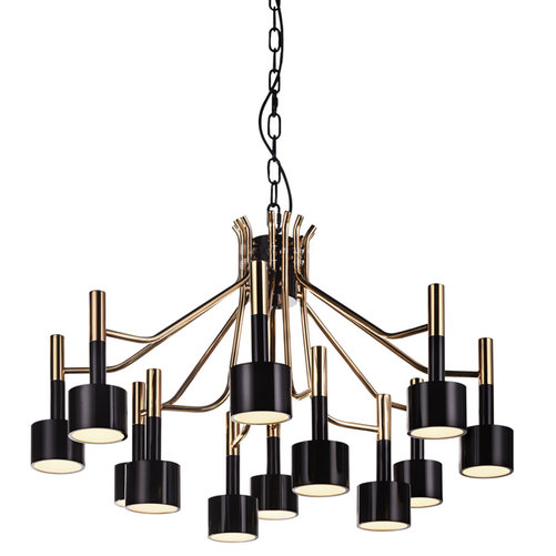 Люстра Delightfull Ella Suspension Selightfull Глянцевое золото Черный Белый Люстра Delightfull Ella Suspension Selightfull Глянцевое золото Черный Белый в Орле | Loft Concept