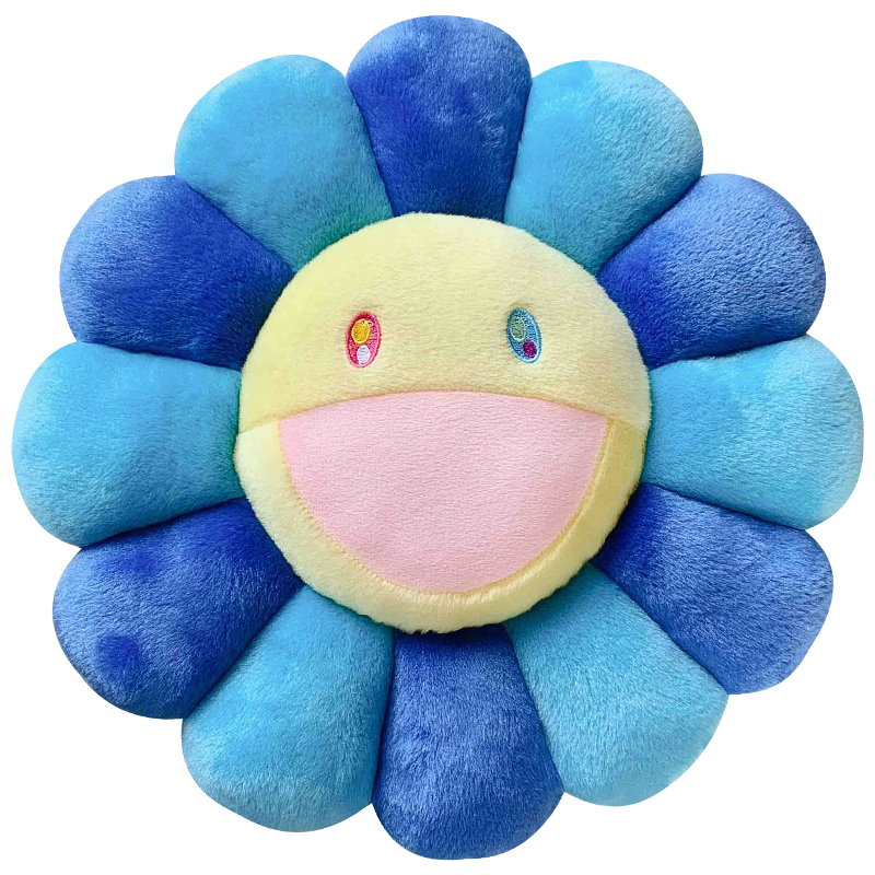 Подушка Takashi Murakami Blue Голубой Синий Подушка Takashi Murakami Blue Голубой Синий в Орле | Loft Concept