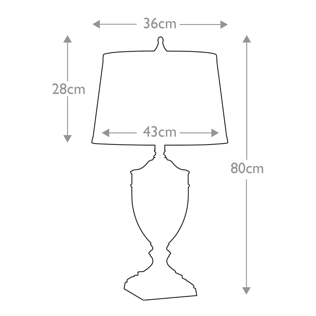 Настольная лампа со тканевым абажуром и прозрачным ребристым стеклянным основанием Quoizel в Орле