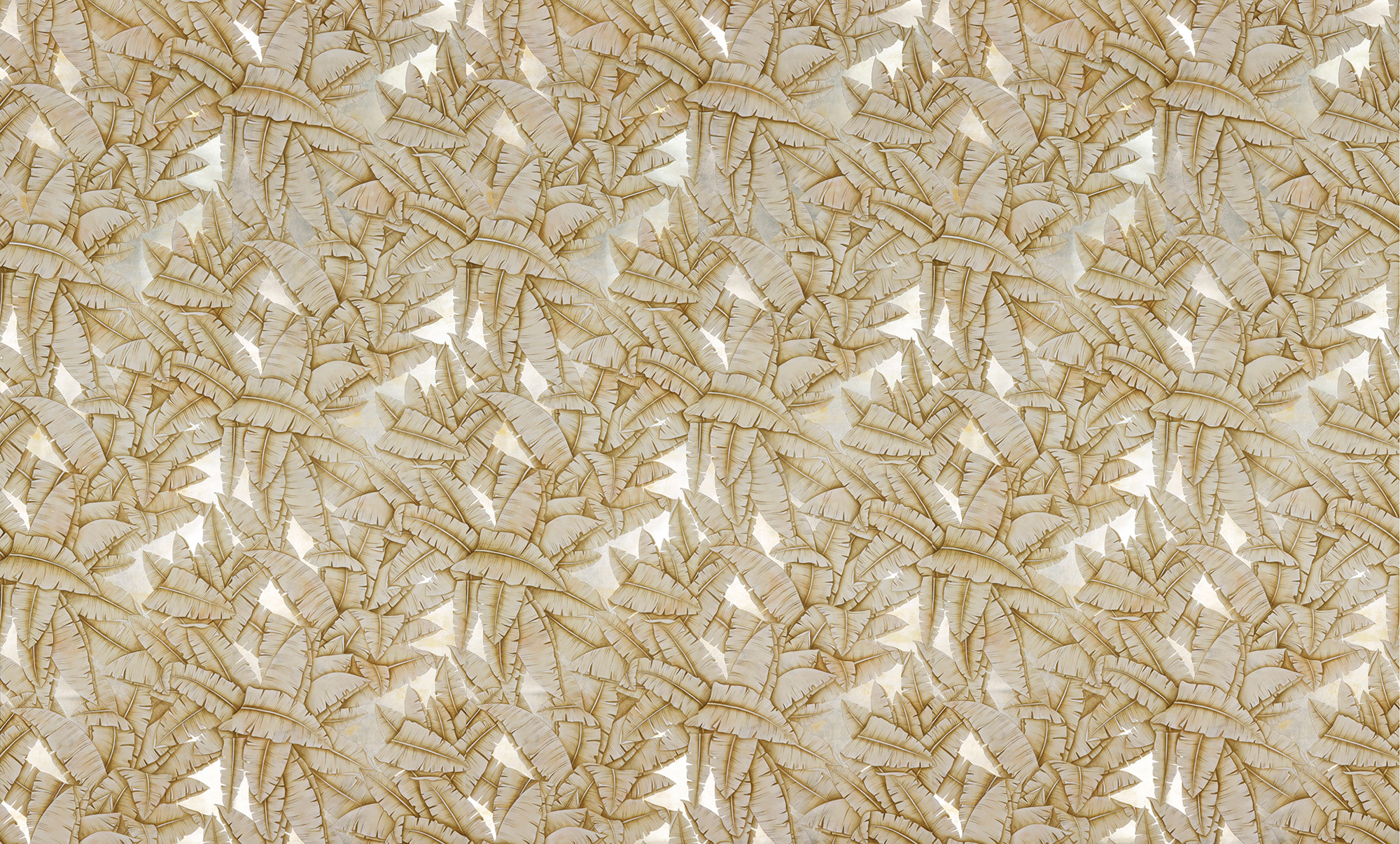 Обои ручная роспись Palms Sand on Tarnished Silver gilded paper with nickel pearlescent antiquing Обои ручная роспись Palms Sand on Tarnished Silver gilded paper with nickel pearlescent antiquing - постер Loft-Concept в Орле