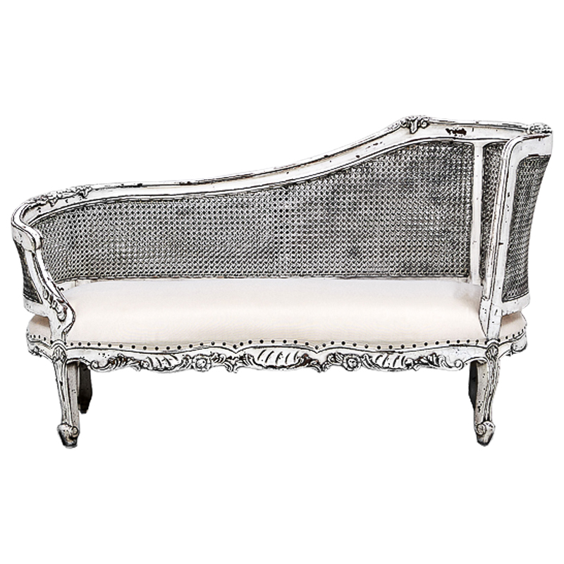 Кушетка Maria Antoinette Side Sofa Белый винтажная патина   Белый в Орле | Loft Concept 