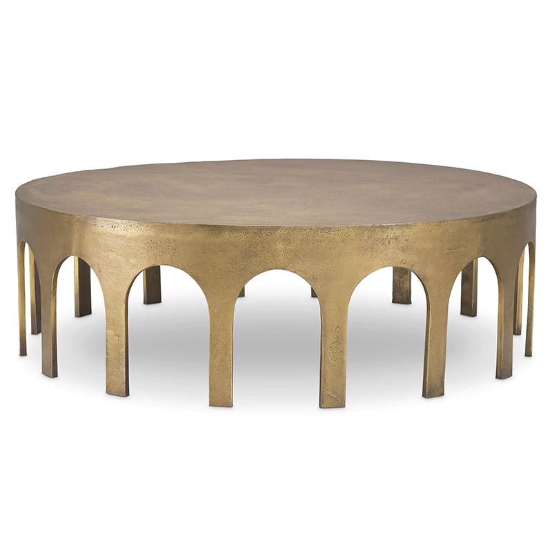 Кофейный стол Eichholtz Coffee Table Gardini Латунь Винтажная латунь в Орле | Loft Concept 