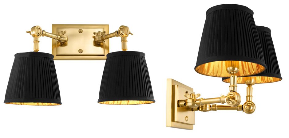 Бра Wall Lamp Wentworth Double Gold+Black Бра Wall Lamp Wentworth Double Gold+Black - Loft-Concept в Орле