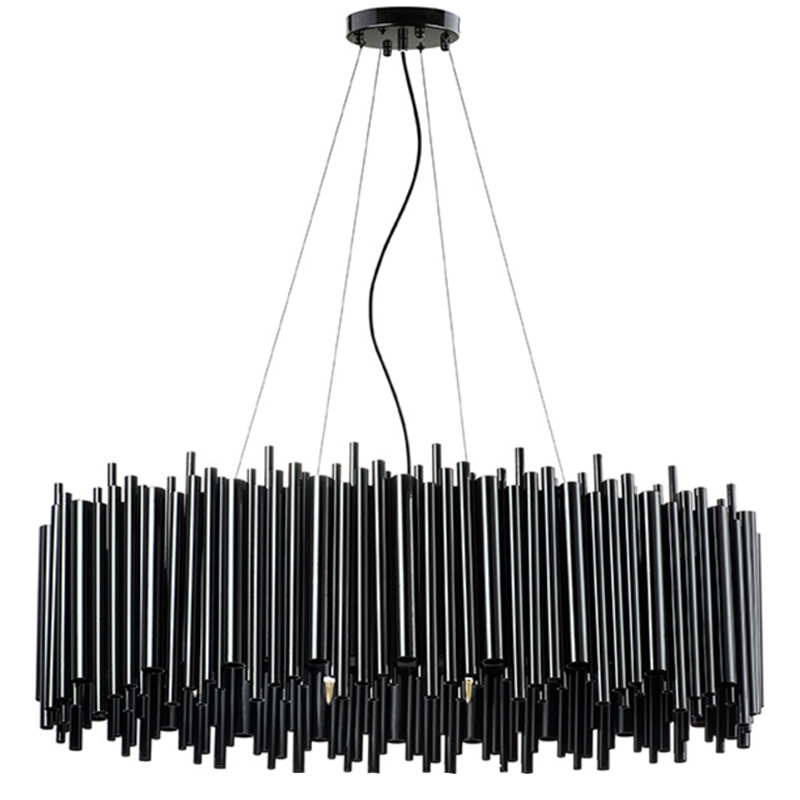 Люстра Delightfull Brubeck Chandelier Black Oval Люстра Delightfull Brubeck Chandelier Black Oval в Орле | Loft Concept