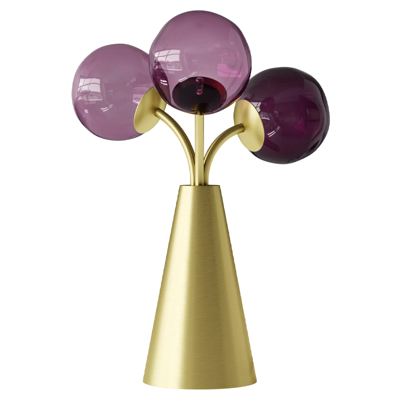 Настольная лампа Wild Grape brass Латунь Пурпурно-фиолетовый Настольная лампа Wild Grape brass Латунь Пурпурно-фиолетовый в Орле | Loft Concept