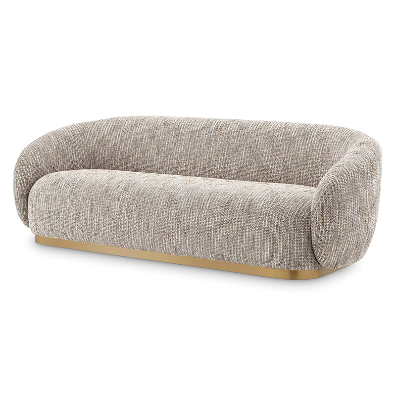 Диван Eichholtz Sofa Brice Mademoiselle Beige Бежево-серый Латунь в Орле | Loft Concept 