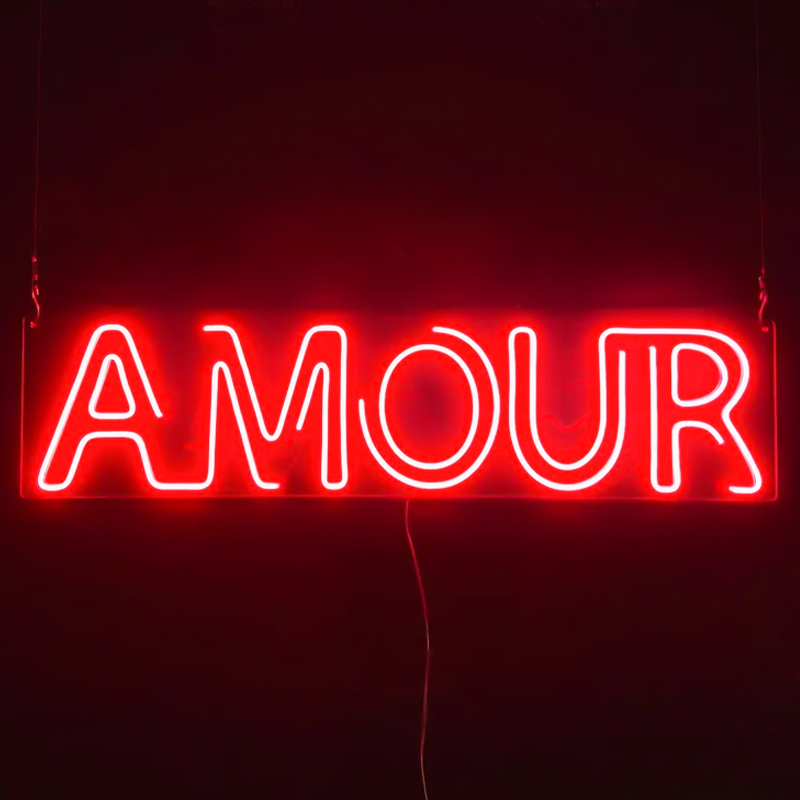 Неоновая настенная лампа Amour Neon Wall Lamp Прозрачный Красный Неоновая настенная лампа Amour Neon Wall Lamp Прозрачный Красный в Орле | Loft Concept