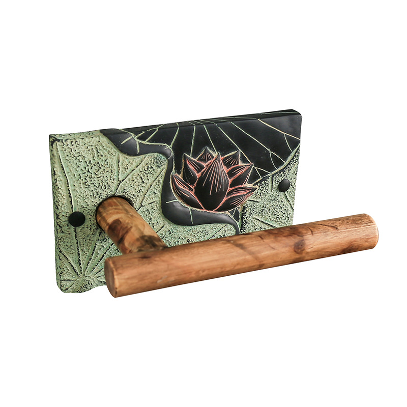 Держатель для бумаги Lotus Wood Графит Зеленый шалфей Коричневый Держатель для бумаги Lotus Wood Графит Зеленый шалфей Коричневый в Орле | Loft Concept