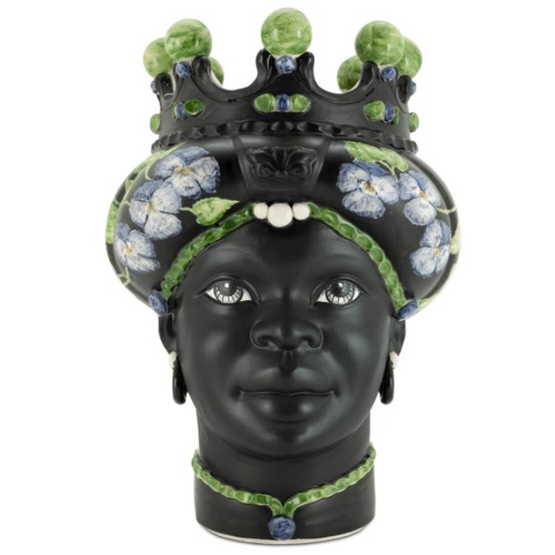 Ваза VASE MORO LADY CROWN VIOLET Черный Зеленый Фиолетовый в Орле | Loft Concept 