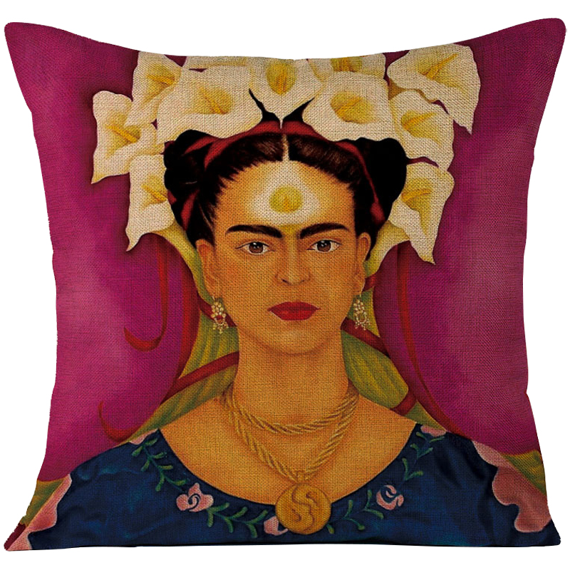 Декоративная подушка Frida Kahlo 11 Пурпурный Мульти Декоративная подушка Frida Kahlo 11 Пурпурный Мульти в Орле | Loft Concept