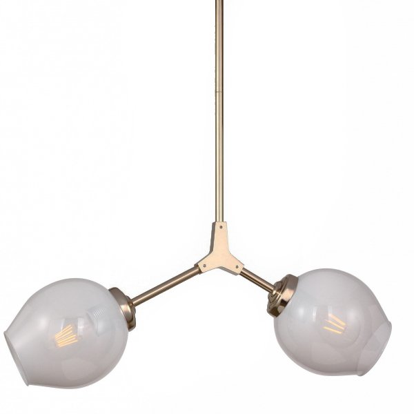 Люстра Branching Bubble Chandelier 2 Milk Прозрачный белый Золотой в Орле | Loft Concept 