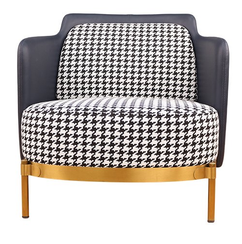 Кресло Pied de poule Gray Armchair Черно-белый Латунь Кресло Pied de poule Gray Armchair Черно-белый Латунь в Орле | Loft Concept