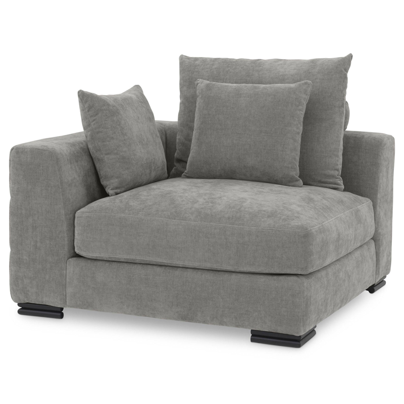 Диван Eichholtz Sofa Clifford Corner grey Серый Черный Диван Eichholtz Sofa Clifford Corner grey Серый Черный в Орле | Loft Concept