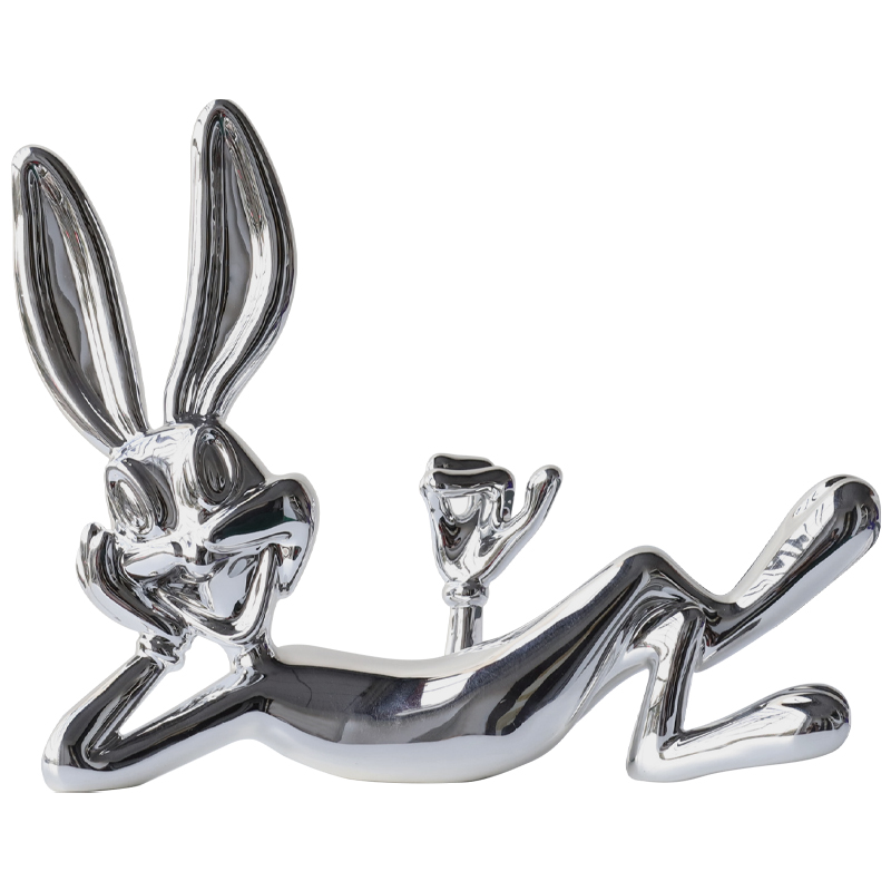Декоративная статуэтка Bugs Bunny Silver Серебряный Декоративная статуэтка Bugs Bunny Silver Серебряный в Орле | Loft Concept