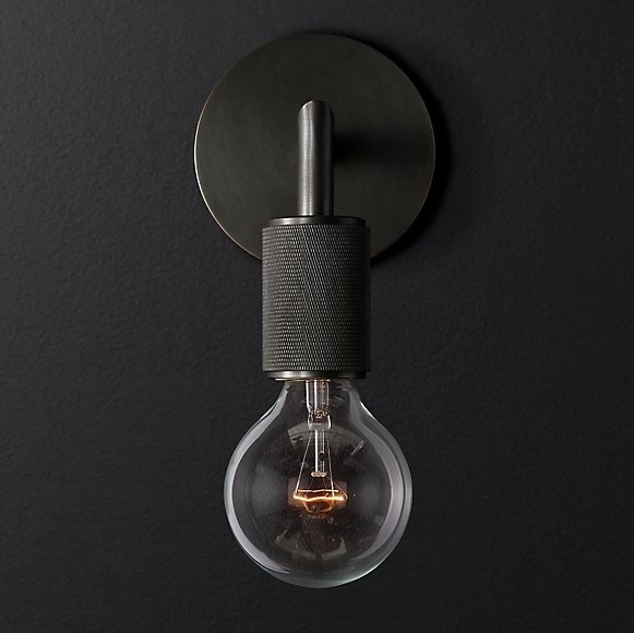 Бра RH Utilitaire Single Sconce Black Темная бронза в Орле | Loft Concept 