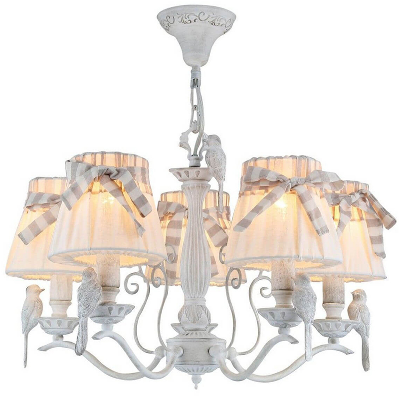 Люстра Refined Provence Chandelier Белый Бежевый Люстра Refined Provence Chandelier Белый Бежевый в Орле | Loft Concept