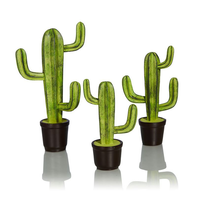 Комплект статуэток Potted Cacti Зеленый Черный Комплект статуэток Potted Cacti Зеленый Черный в Орле | Loft Concept