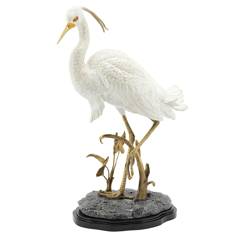 Статуэтка HERON ATLANTA Белый Черный Бронза Статуэтка HERON ATLANTA Белый Черный Бронза в Орле | Loft Concept