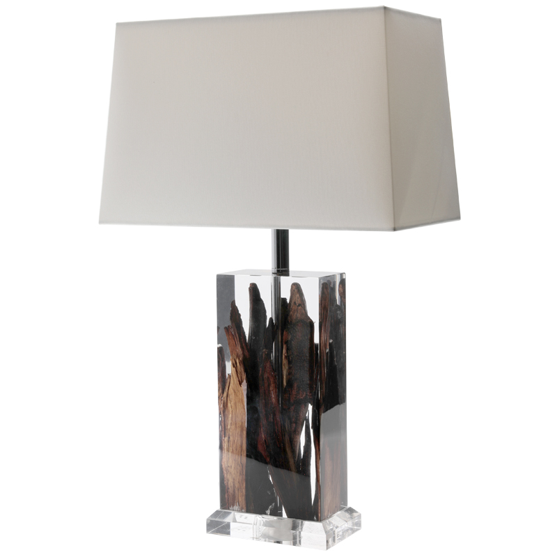 Настольная лампа Kisimi Table Lamp dark Белый Коричневый Настольная лампа Kisimi Table Lamp dark Белый Коричневый в Орле | Loft Concept
