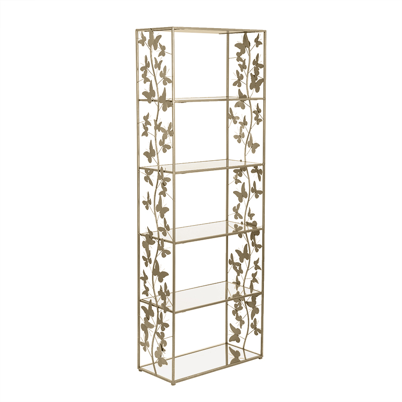 Стеллаж Gold Butterfly Wide Золотой Стеллаж Gold Butterfly Wide Золотой в Орле | Loft Concept