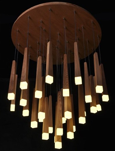 Люстра Wooden Glowworm Round Люстра Wooden Glowworm Round в Орле | Loft Concept