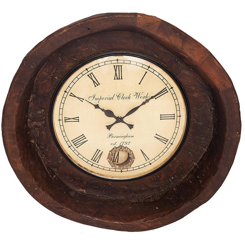 Часы Antique Indian Mango Tree Clock Коричневый в Орле | Loft Concept 