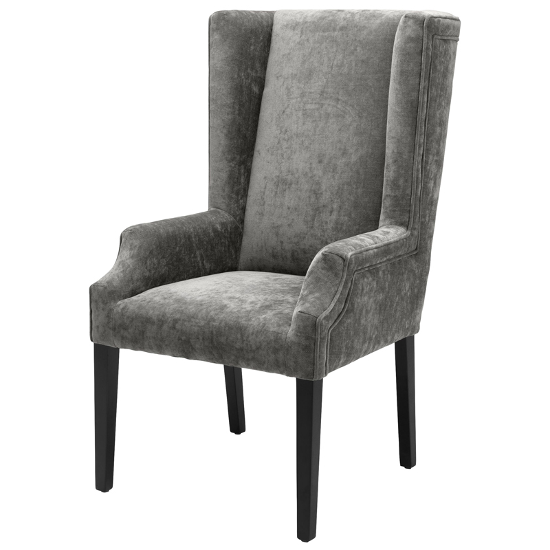 Стул Eichholtz Dining Chair Tempio grey Серый Черный в Орле | Loft Concept 