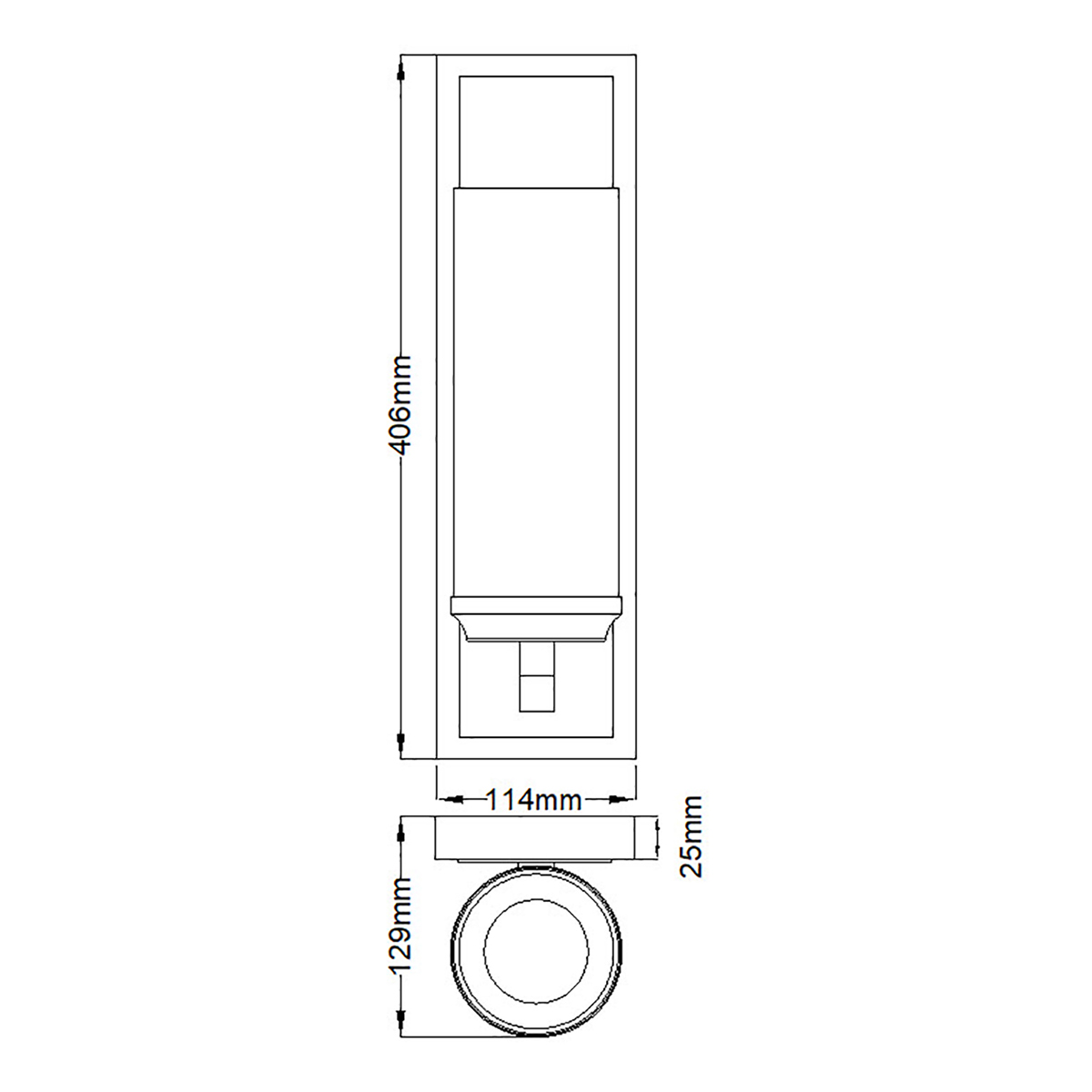 Бра для ванных комнат с белым цилиндрическим плафоном на прямоугольном основании цвета хром Feiss в Орле