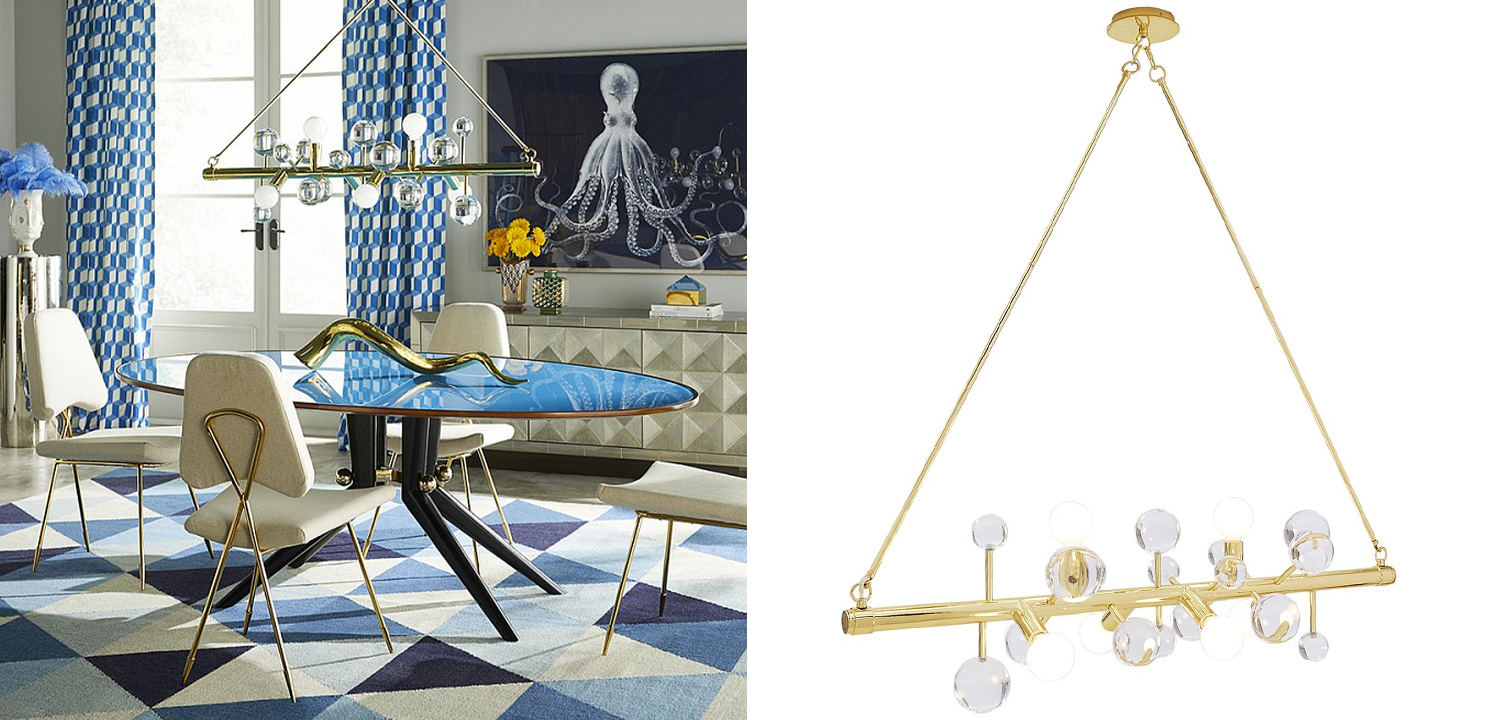 Люстра Jonathan Adler SIX-LIGHT LINEAR CHANDELIER Clear - фото