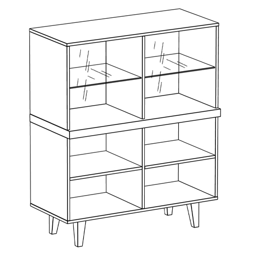 Буфет с зеркальными дверцами Arden Cabinet Буфет с зеркальными дверцами Arden Cabinet в Орле
