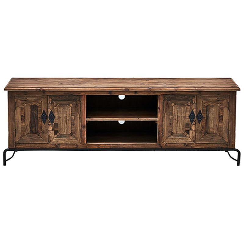Комод длинный в стиле лофт Ennio Wood Commode Коричневый Черный Комод длинный в стиле лофт Ennio Wood Commode Коричневый Черный в Орле | Loft Concept