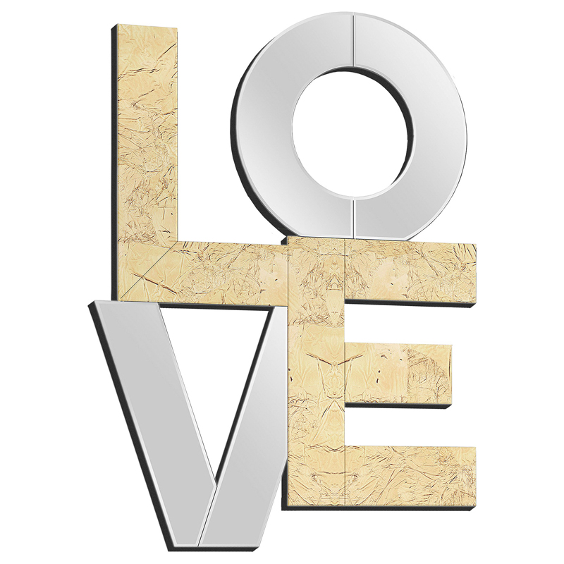 Зеркало Love Золотой Зеркало Love Золотой в Орле | Loft Concept