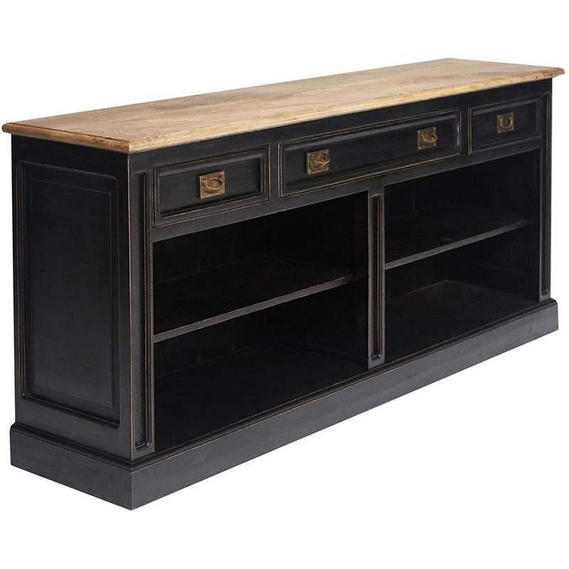 Комод с 3-мя ящиками Provence Sylvie stand Черный Древесина в Орле | Loft Concept 