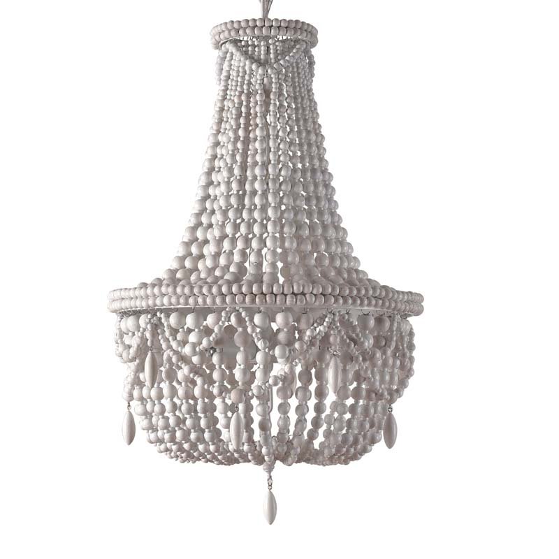Люстра RH Anselme White Wood Large Chandelier Белый Люстра RH Anselme White Wood Large Chandelier Белый в Орле | Loft Concept